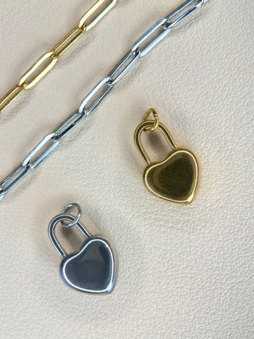 Locked In Heart Charm