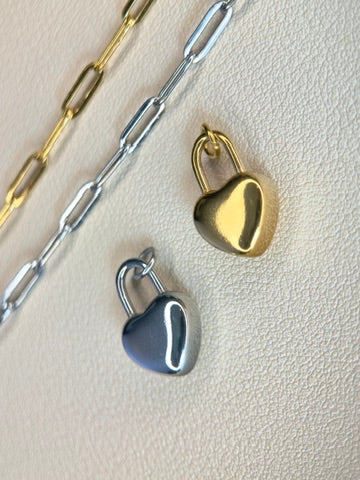 Locked In Heart Charm