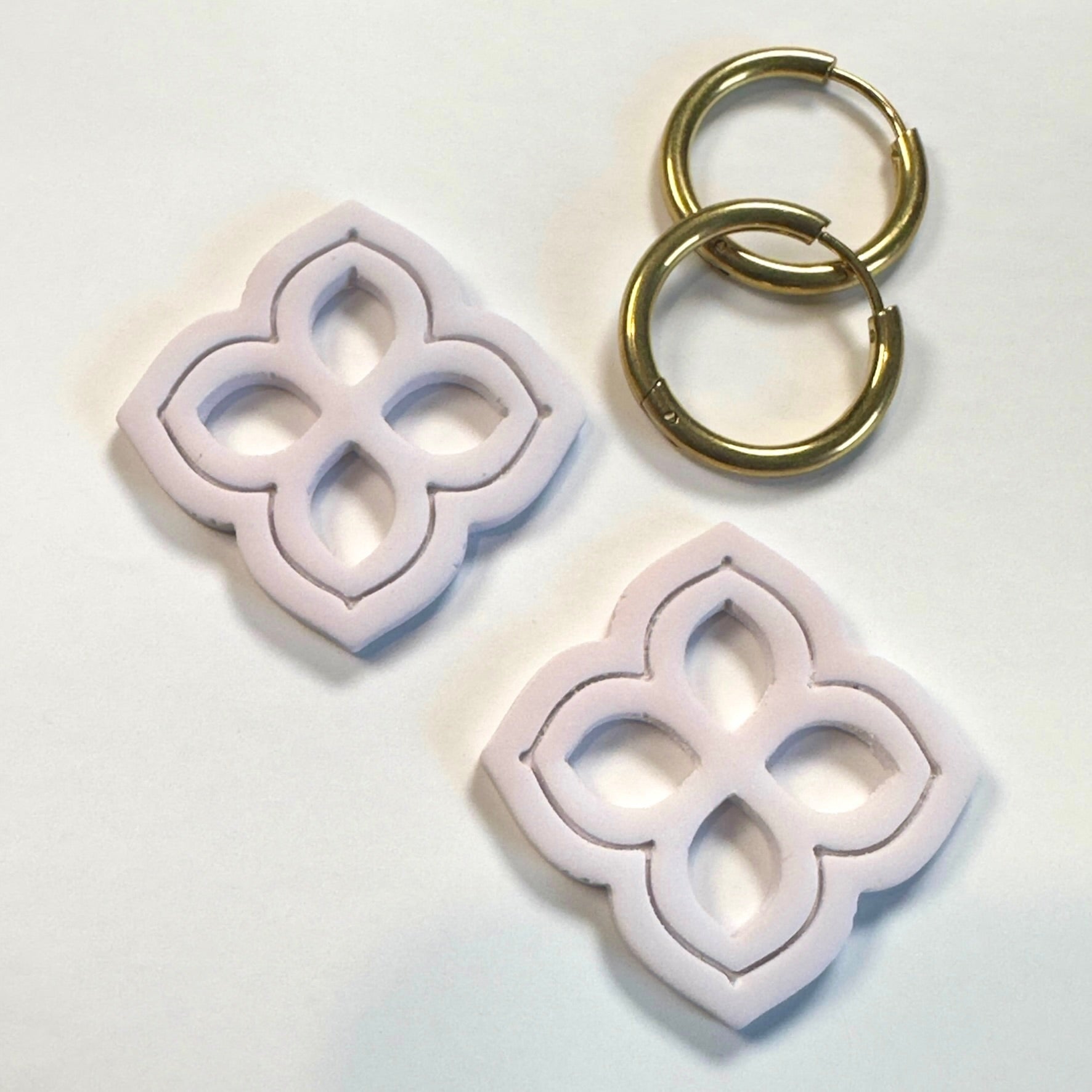 Soft Wildflower Hoop Charms