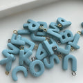 Turquoise Cutout Initial Charms
