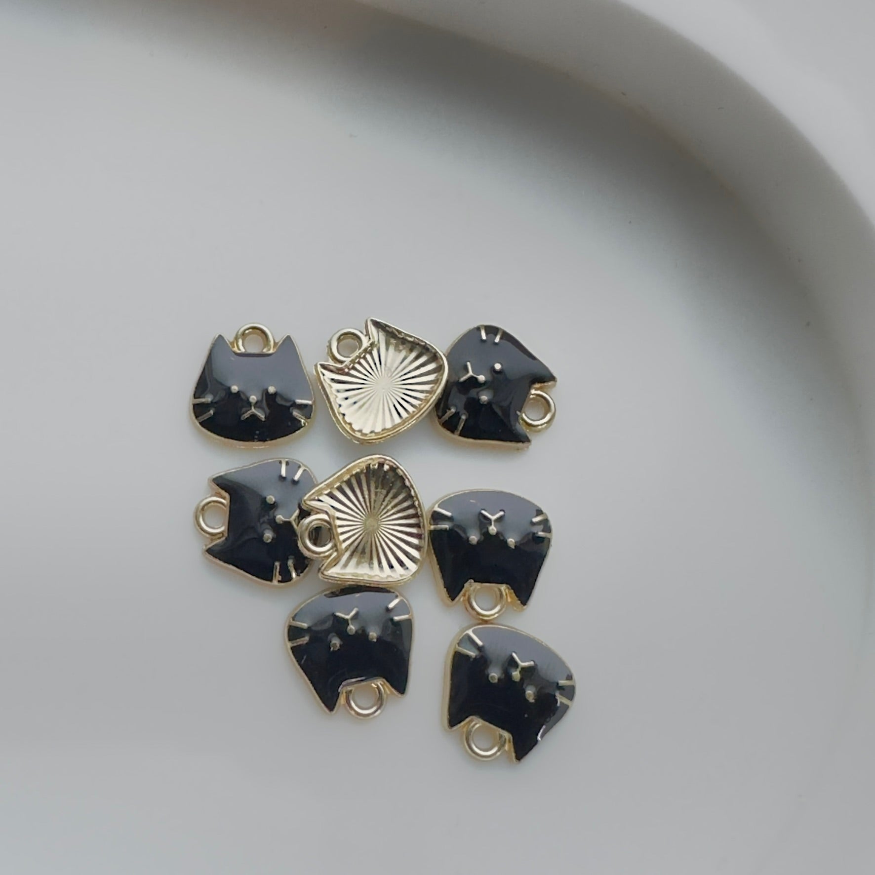 Black Cat Enamel Charm