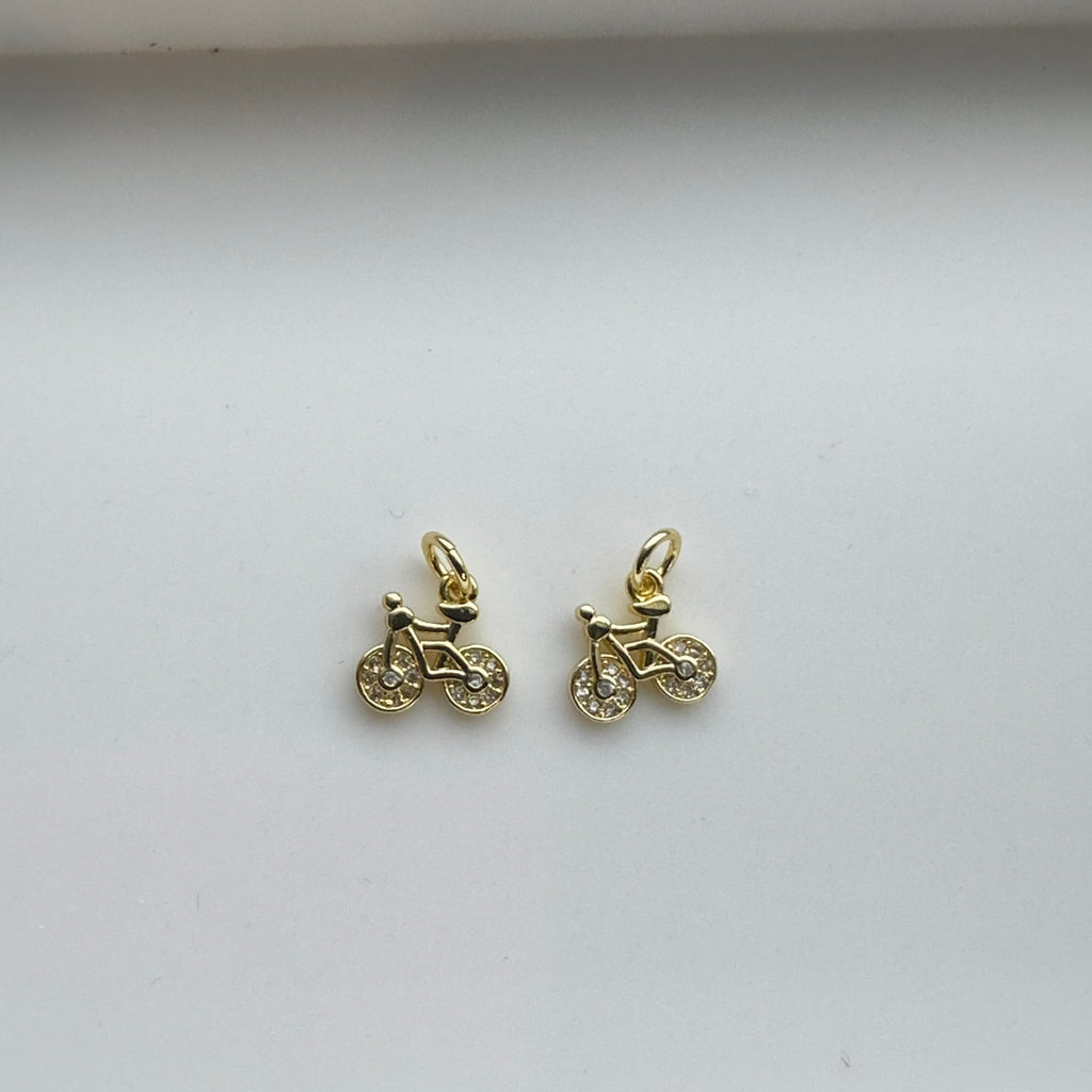 Golden Bicycle Charm