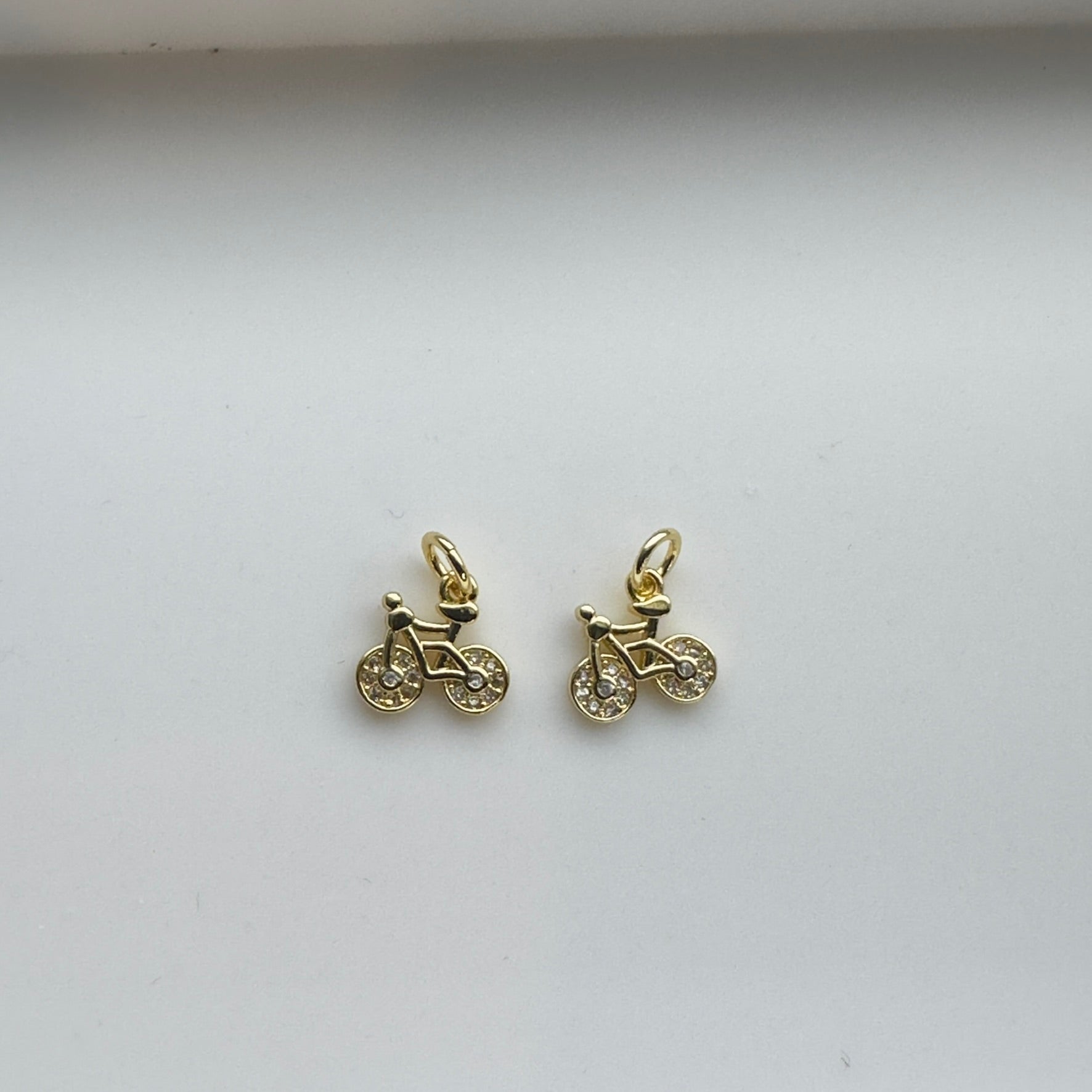 Golden Bicycle Charm