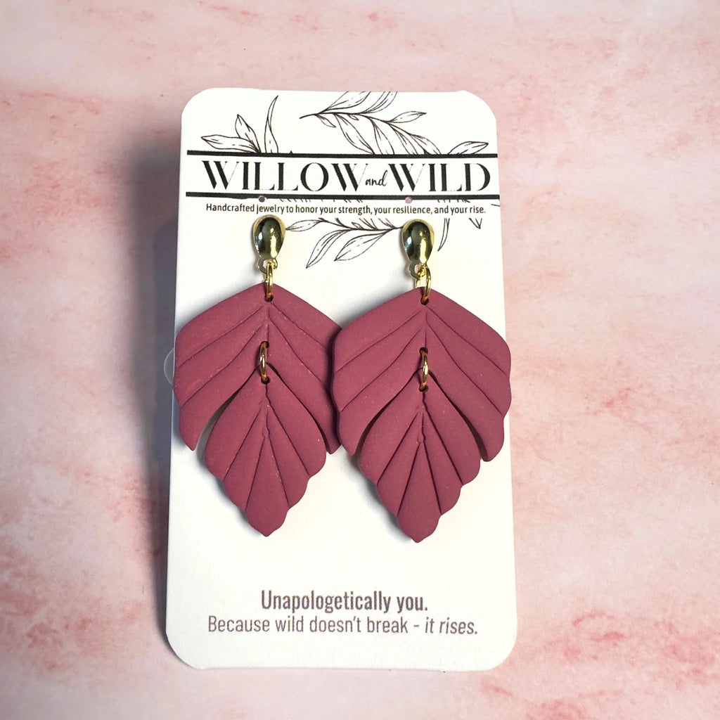 Blushing Leaf Dangles in Crush