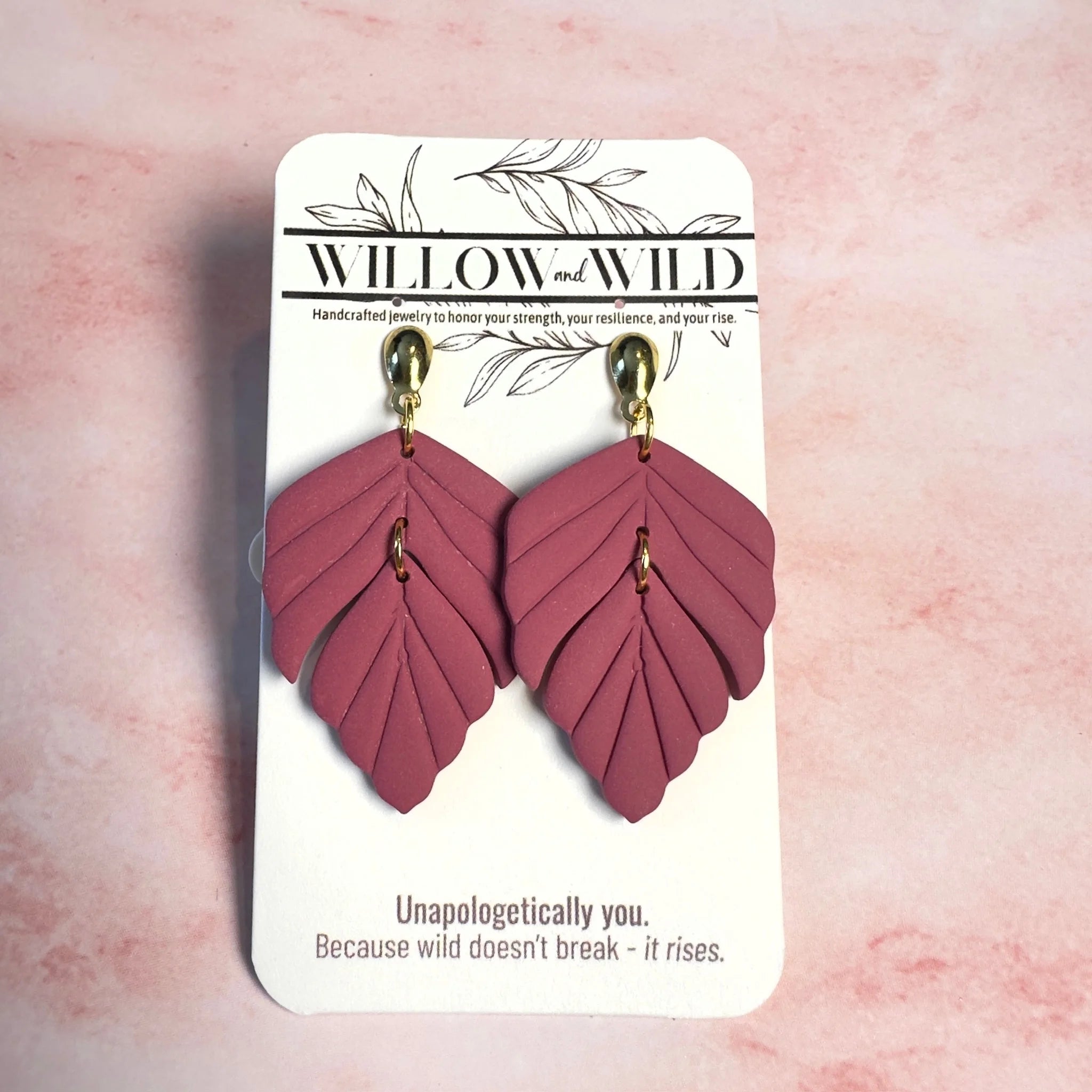 Blushing Leaf Dangles in Crush