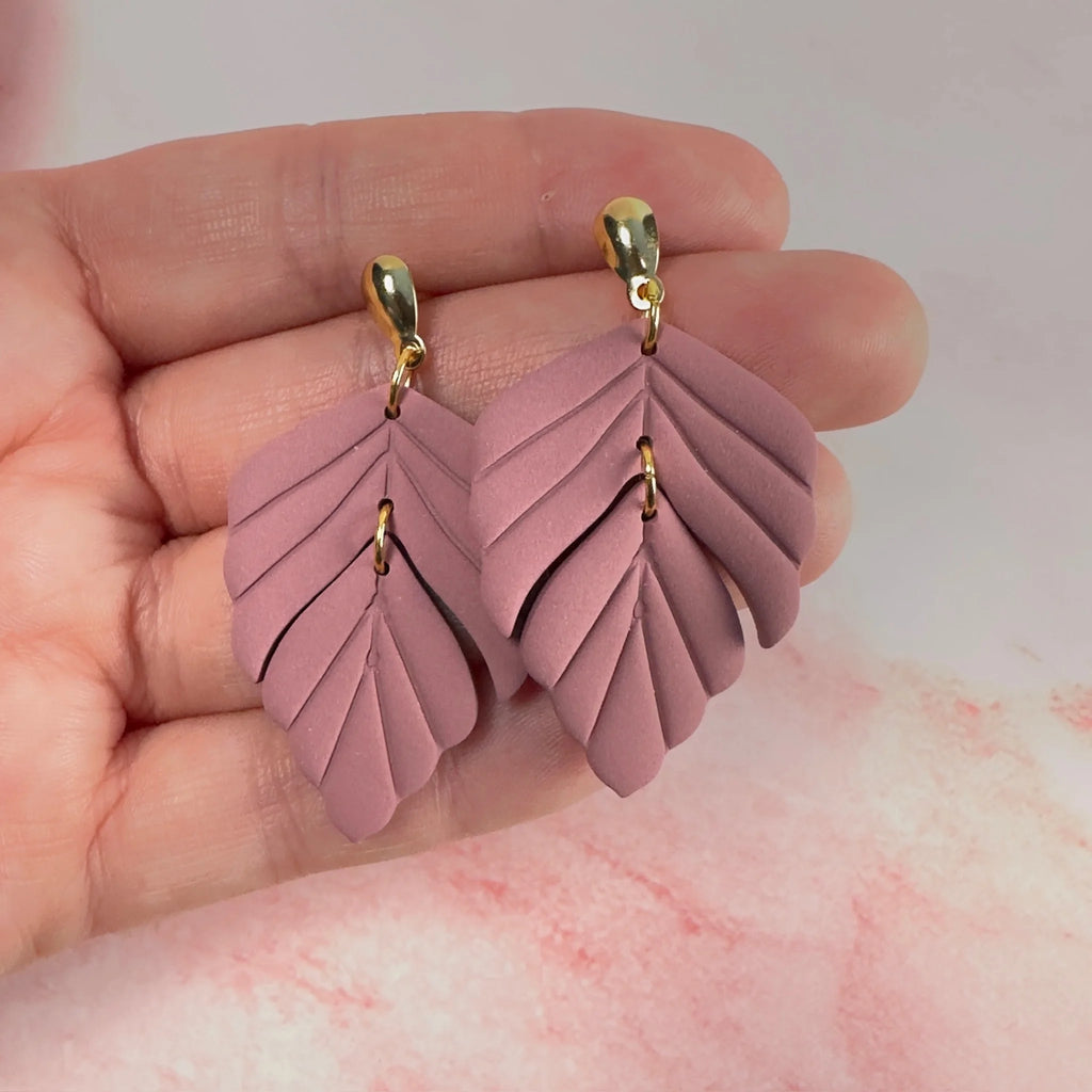 Blushing Leaf Dangles in Pink Sugar