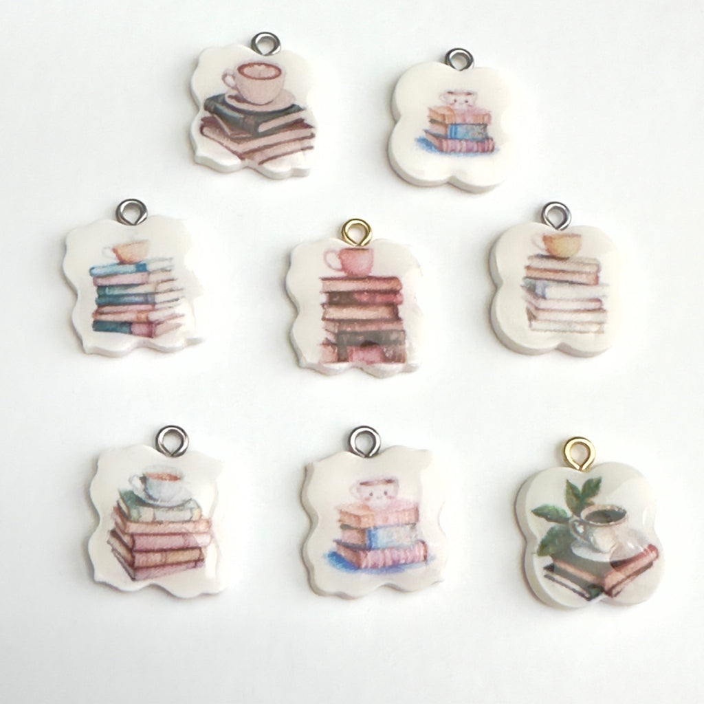Books and Brews Clay Charm