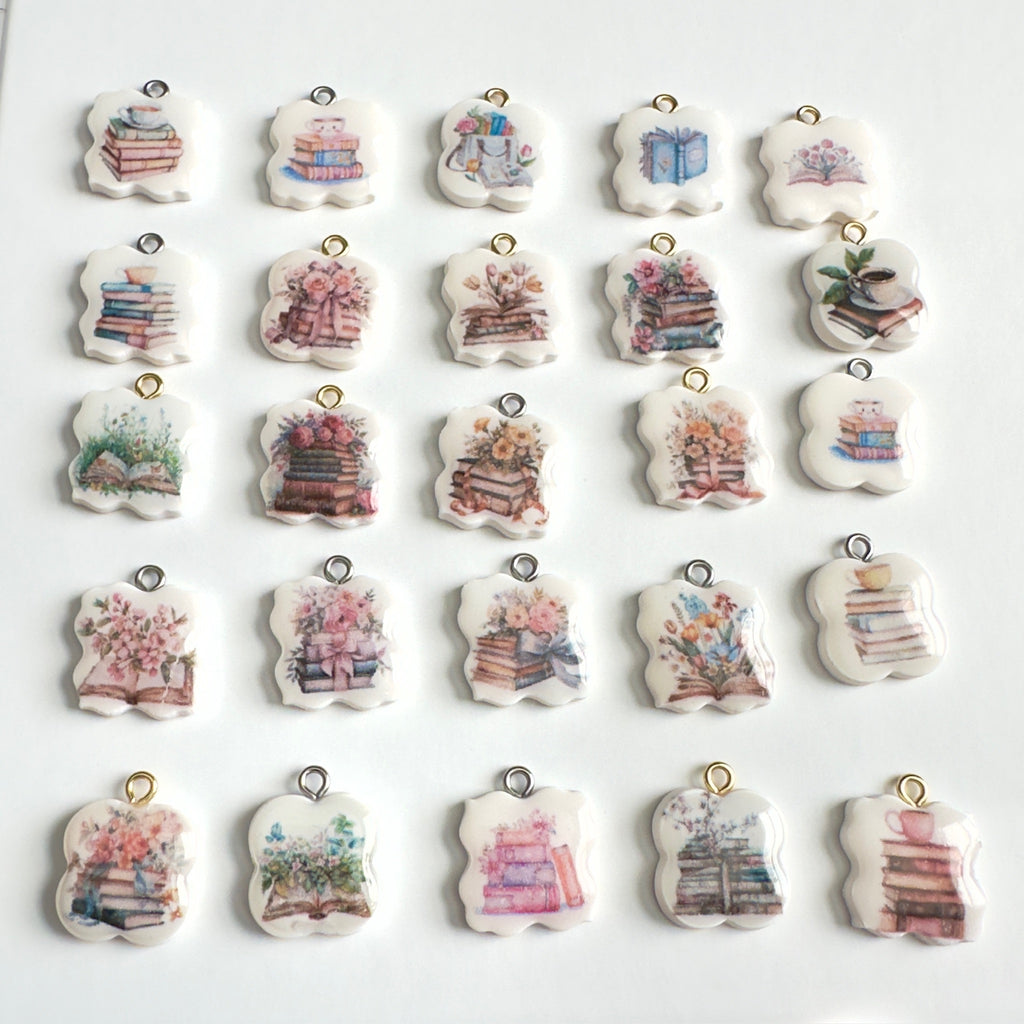 Books and Brews Clay Charm