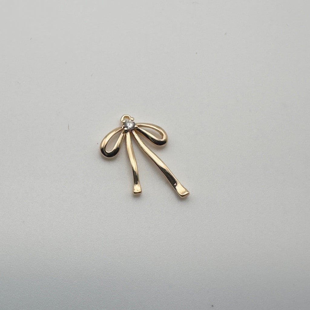 Bow With Cubic Zirconia Charm