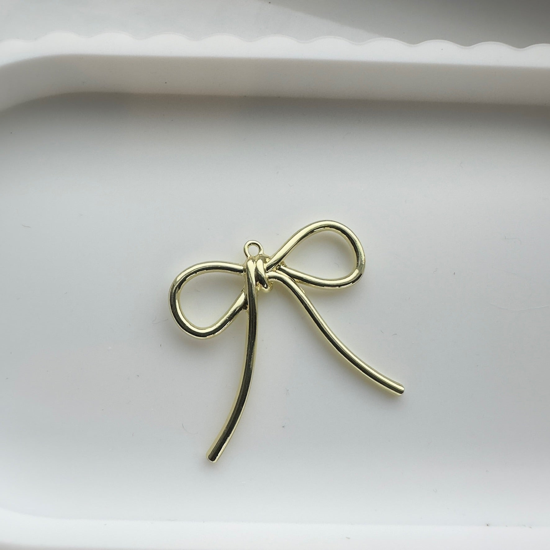 Large Gold Bow Charm
