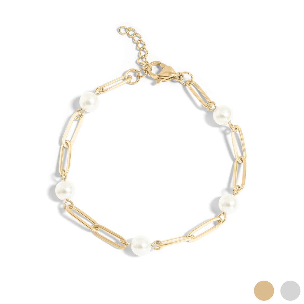 Pearl Theory Paperclip Bracelet