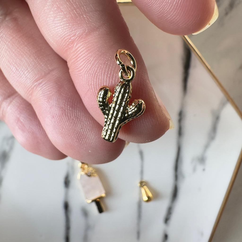 Golden Cactus Charm
