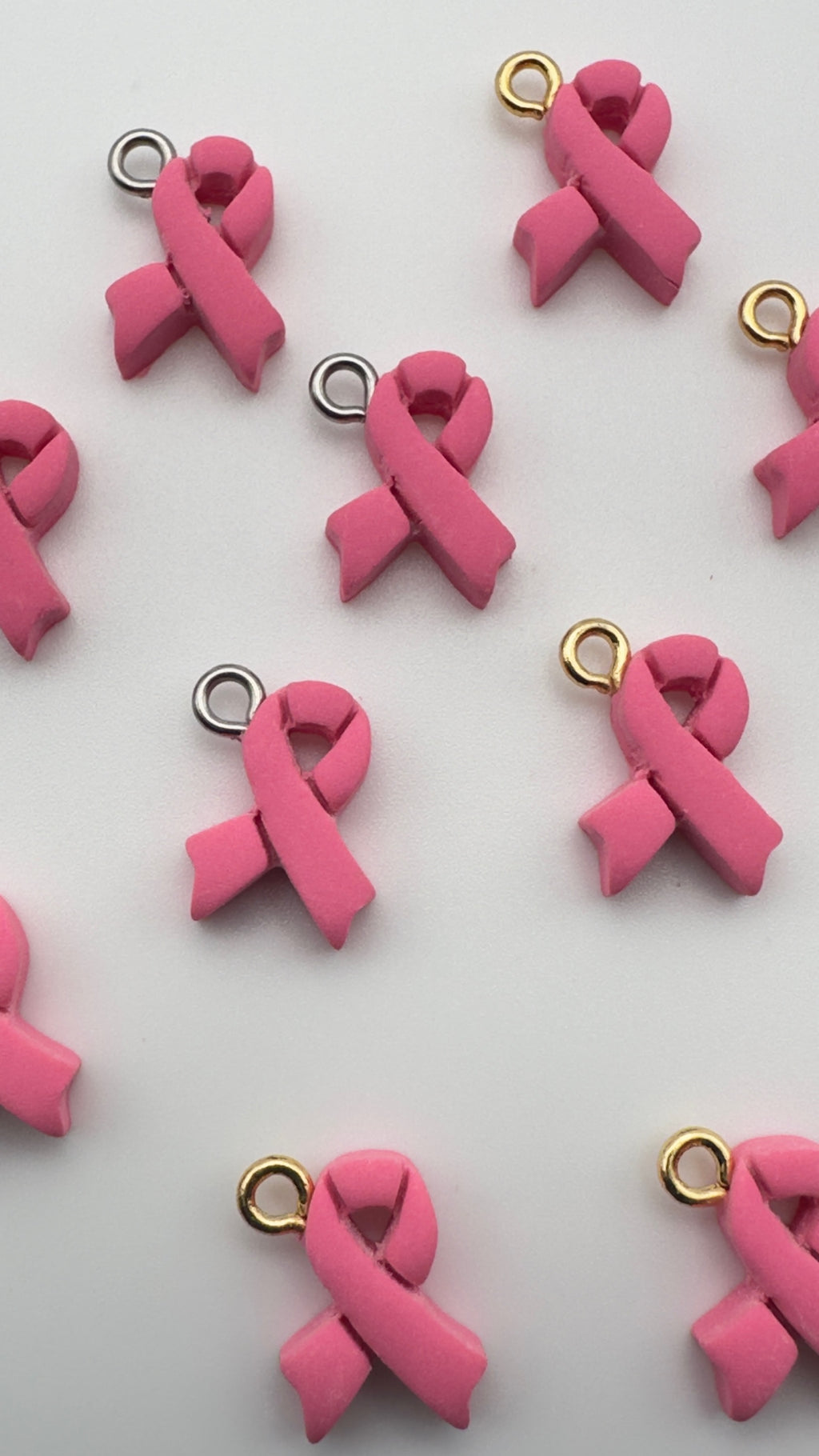 Pink Ribbon Breast Cancer Awareness Charm