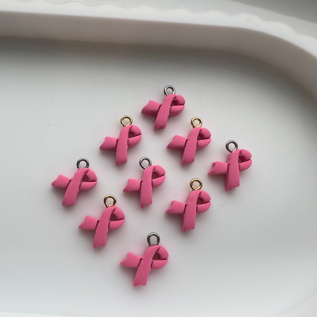 Pink Ribbon Breast Cancer Awareness Charm