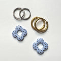 Dot & Dash Clover Hoop Charms