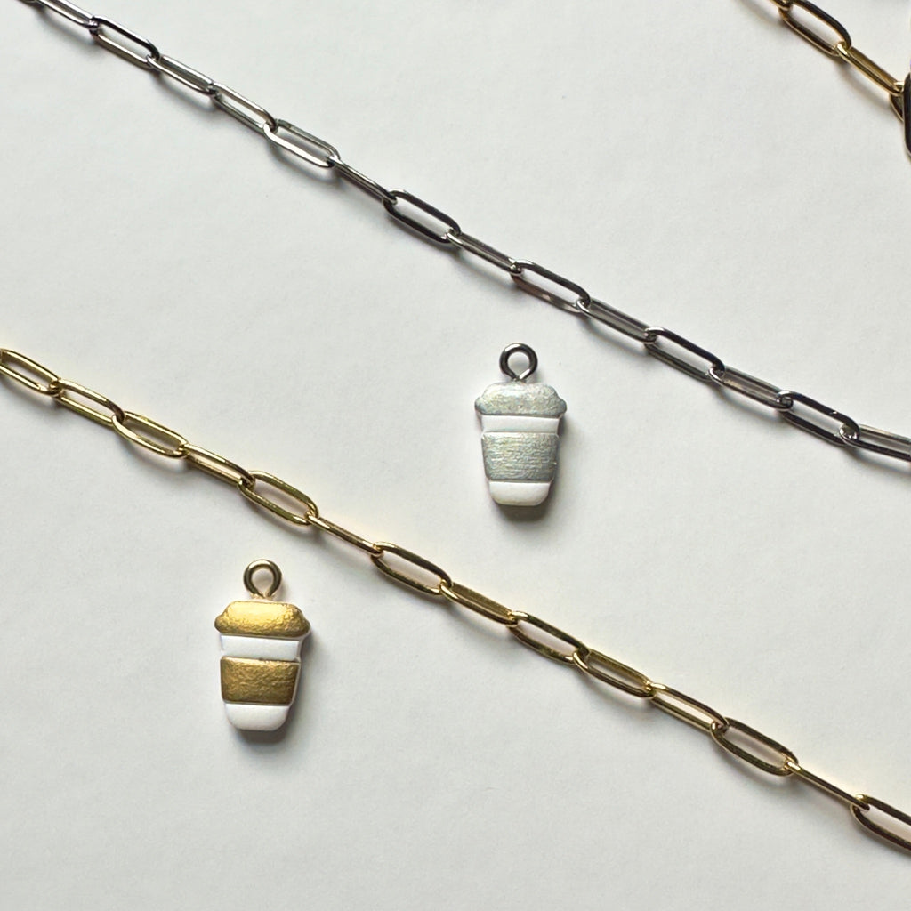 Fueled by Audacity Coffee Cup Charm