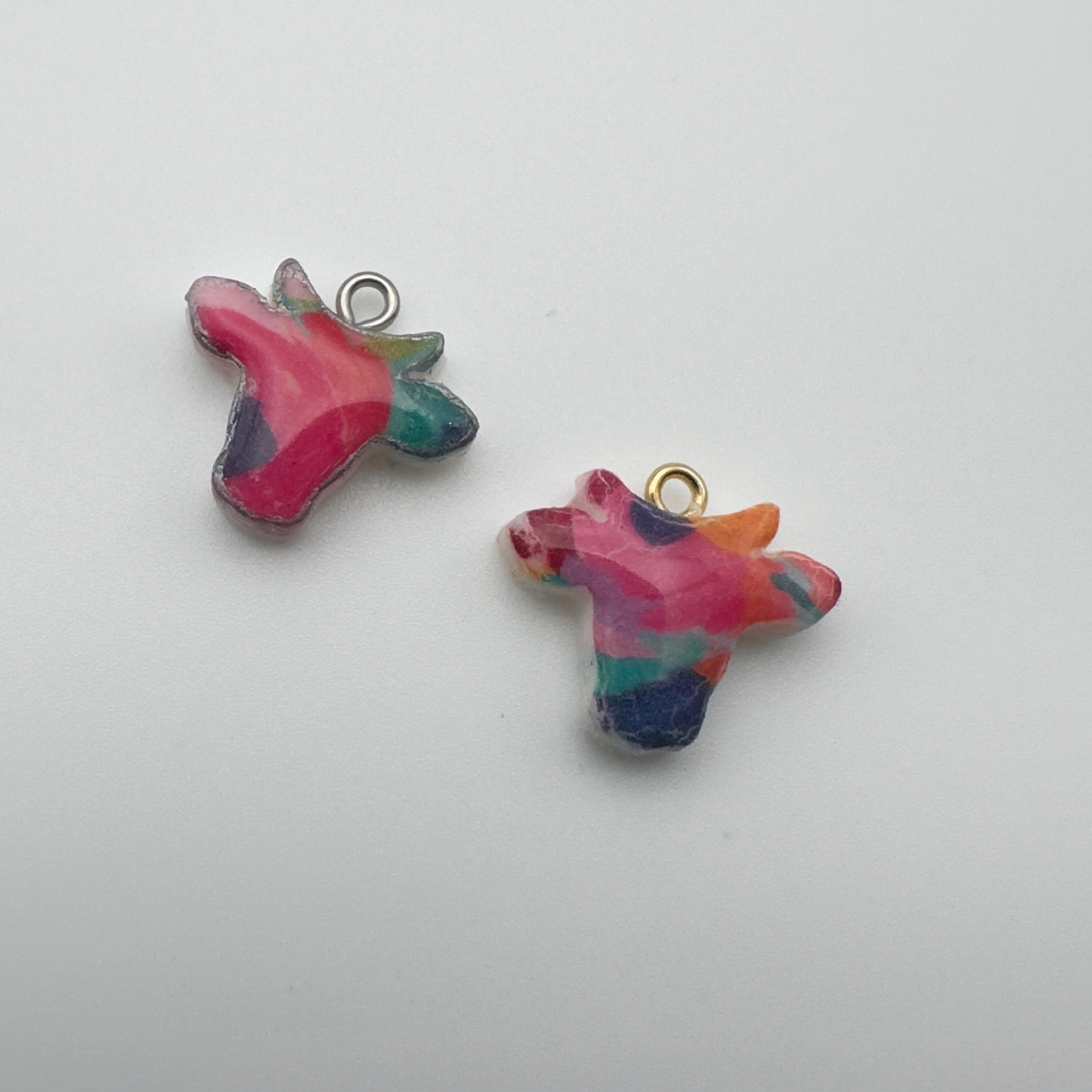 Wild at Heart Watercolor Cow Charm