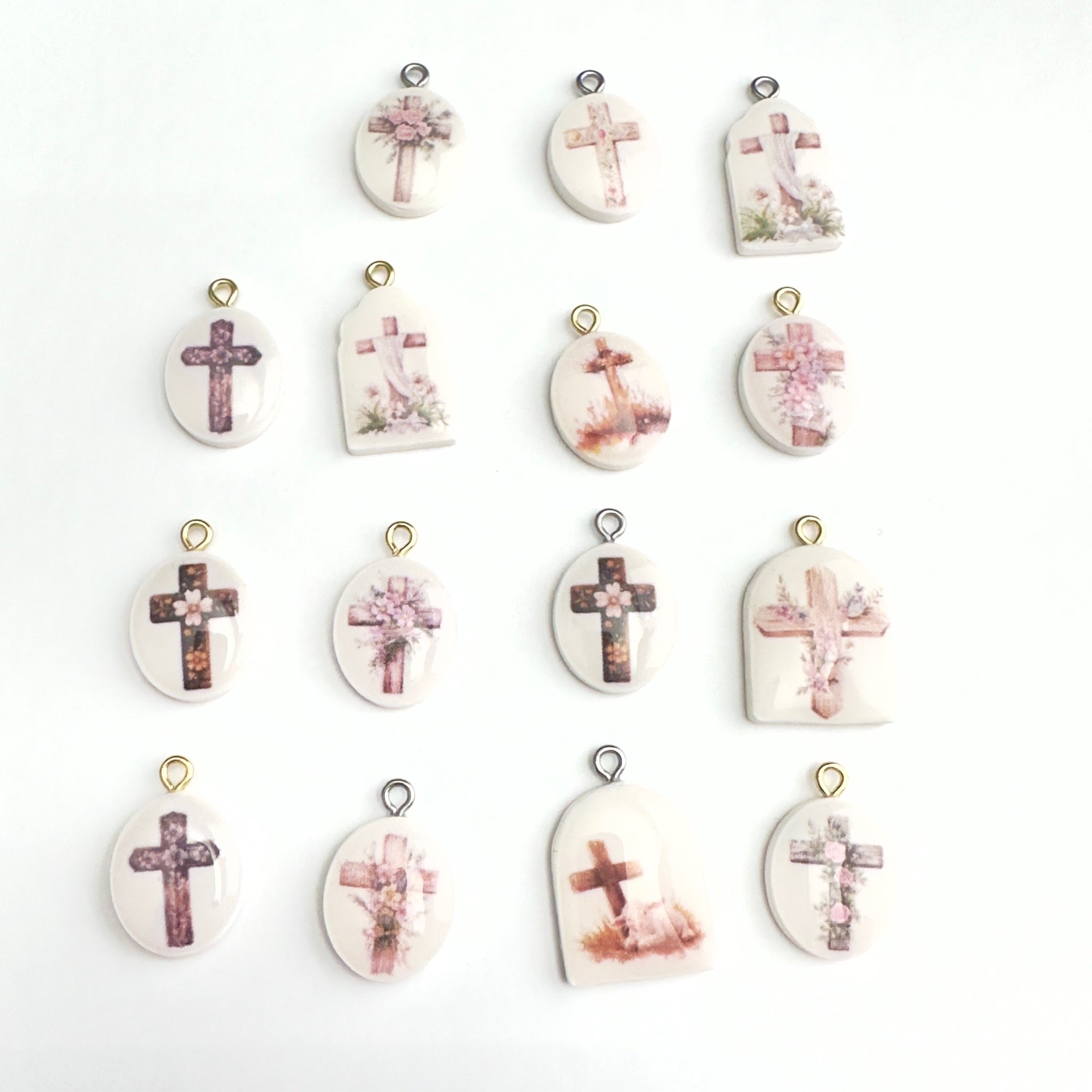 Faith in Full Color Cross Charm