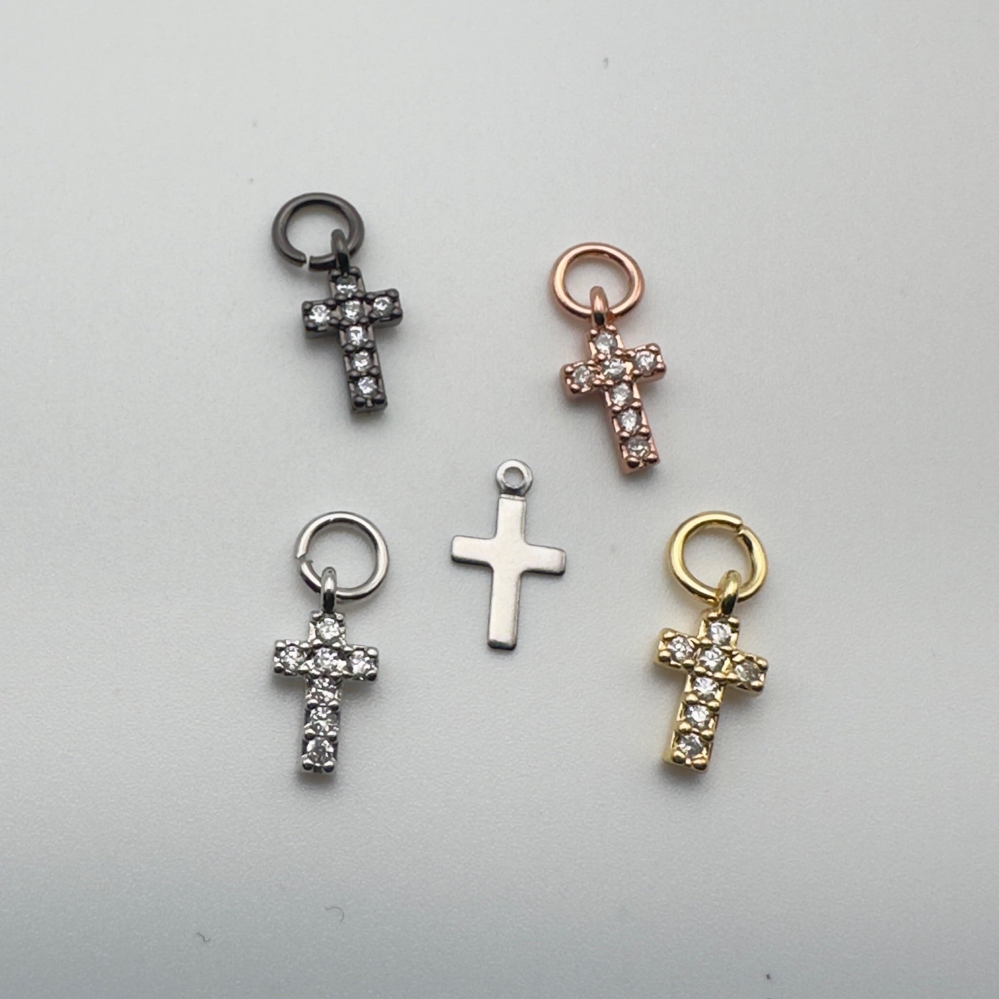 Cross Charm in Stainless Steel
