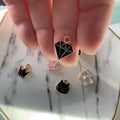 Black Diamond Enamel Charm