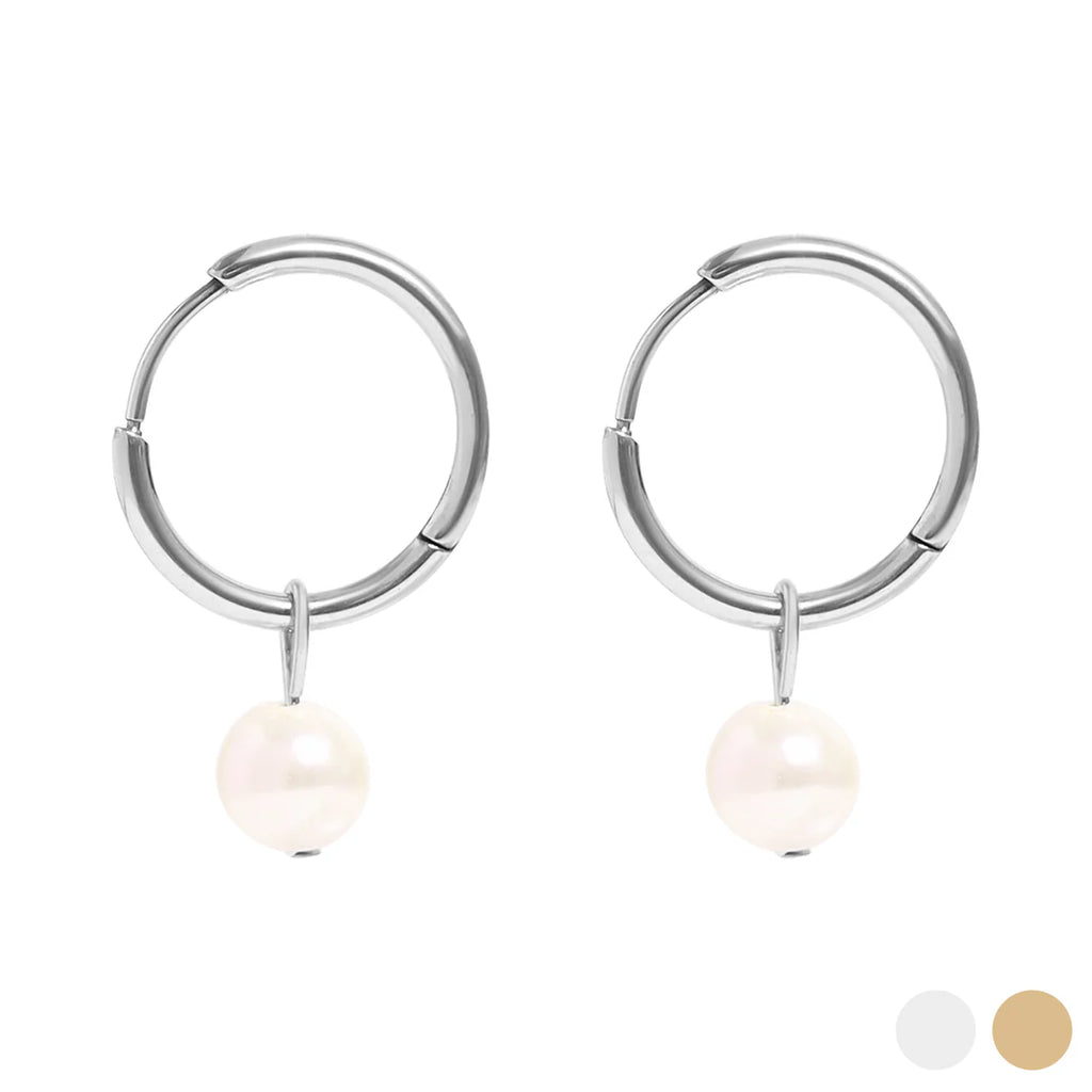Pearl Theory Huggie Hoop Earrings