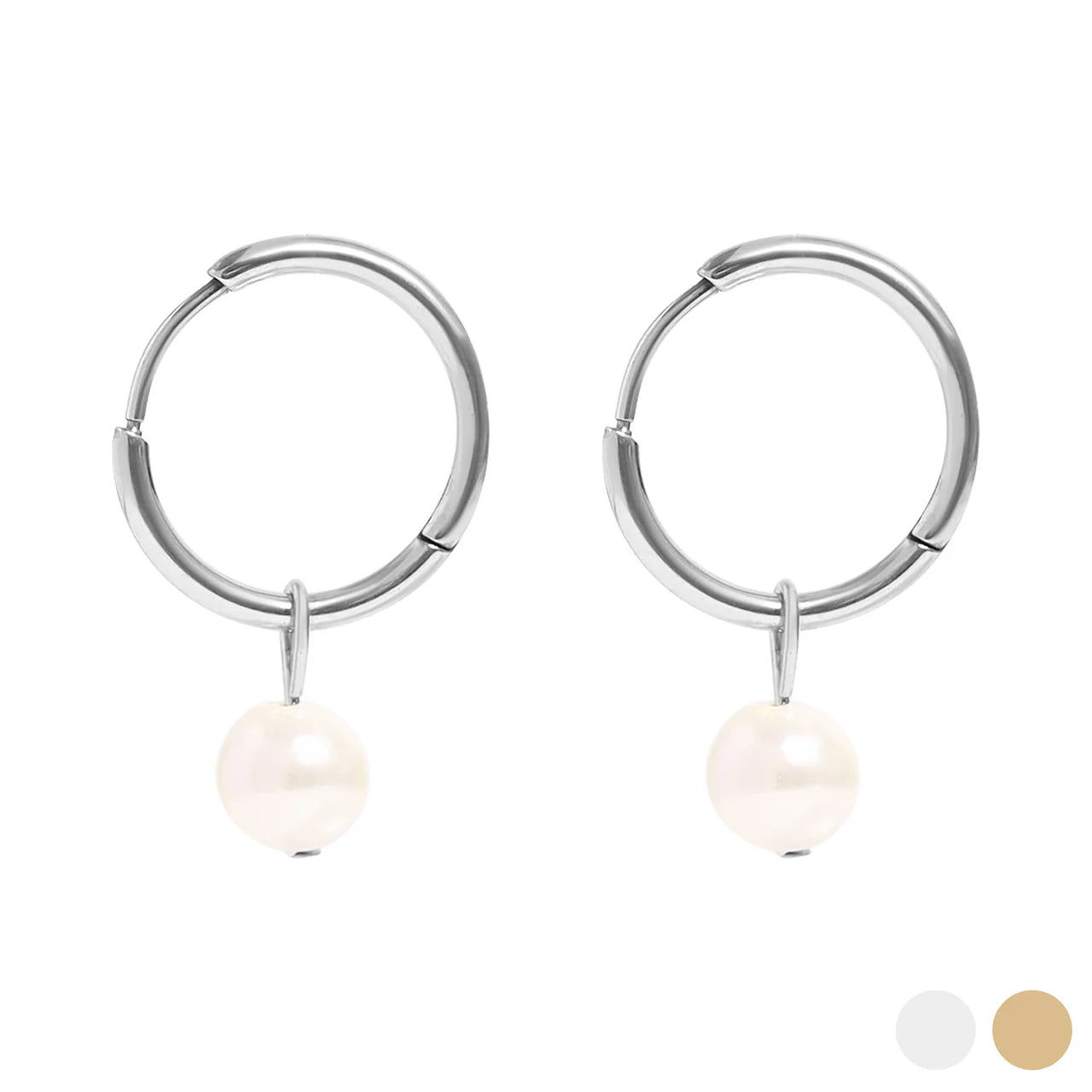 Pearl Theory Huggie Hoop Earrings