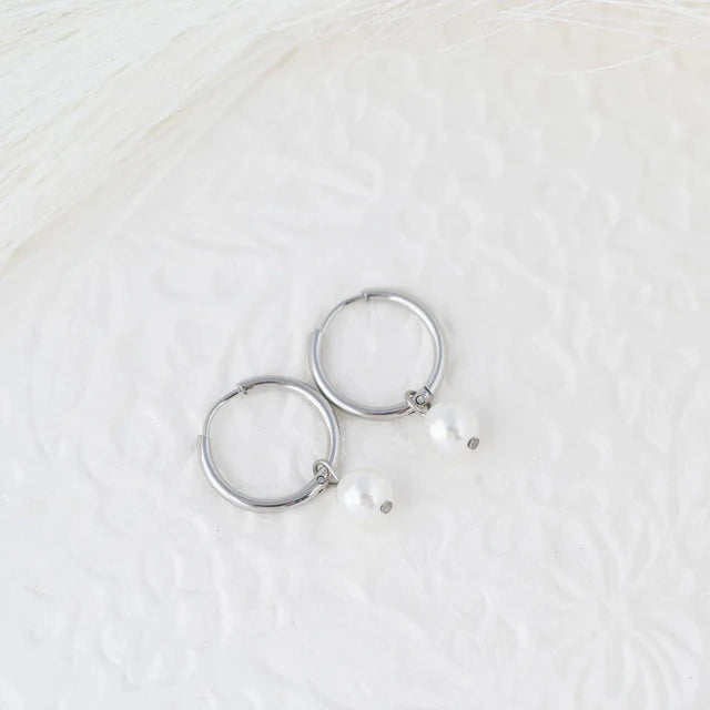 Pearl Theory Huggie Hoop Earrings
