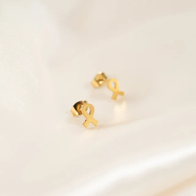 Strength in the Ribbon Stud Earrings
