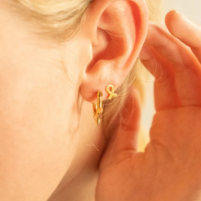 Strength in the Ribbon Stud Earrings