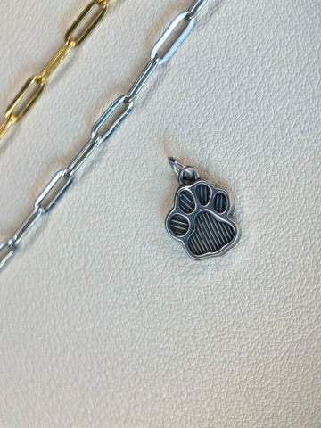 Good Dog Paw Print Charm