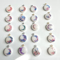 Moonlit Garden Floral Moon Charm