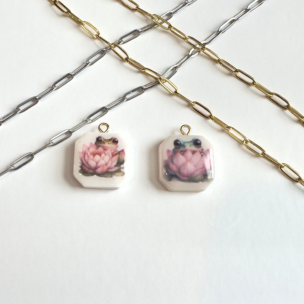 Lotus Flower Frog Charm Collection