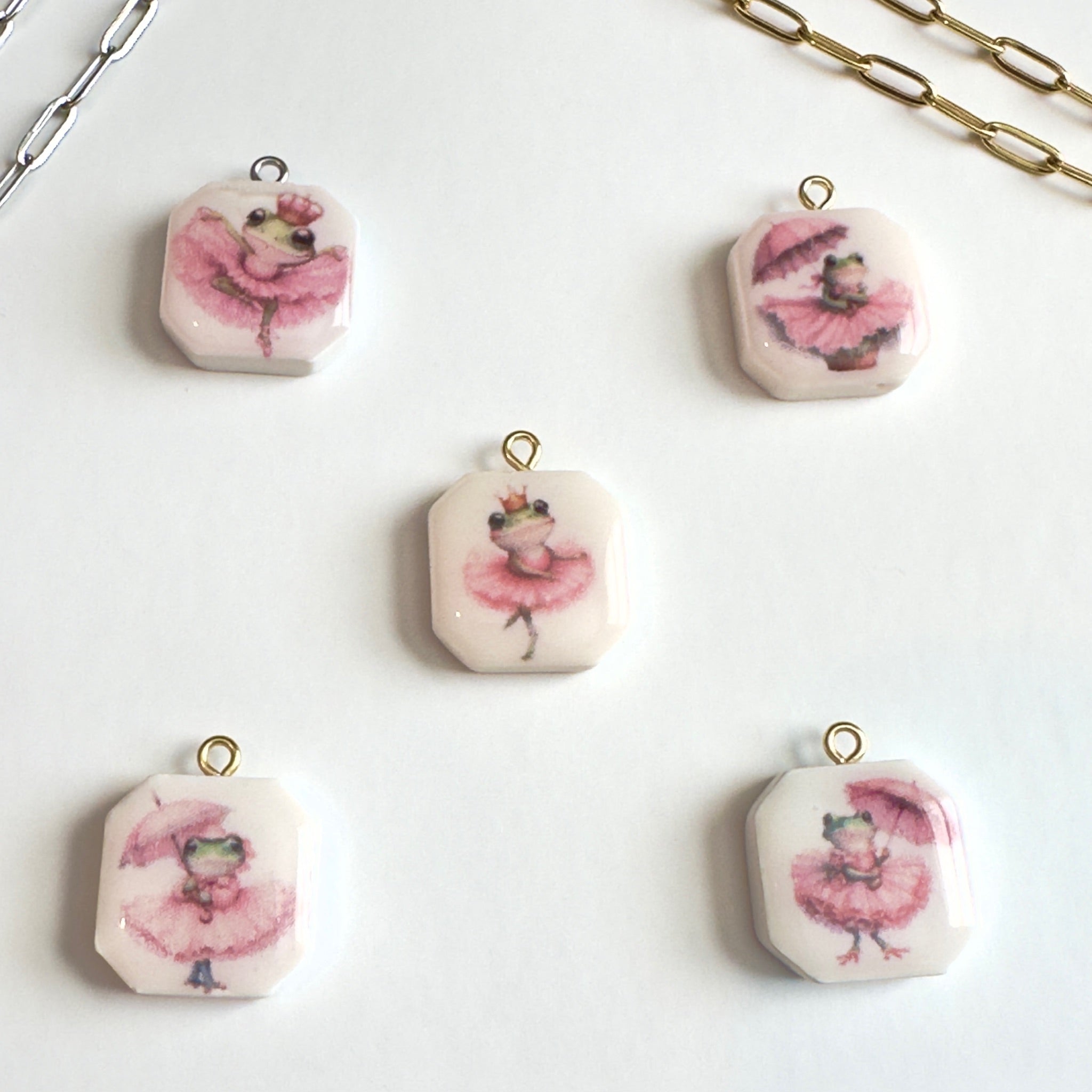 Ballerina Frog Charm Collection