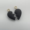 Beautifully Unbroken Heart Charm Set in Black