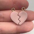 Beautifully Unbroken Heart Charm Set in Dusty Pink