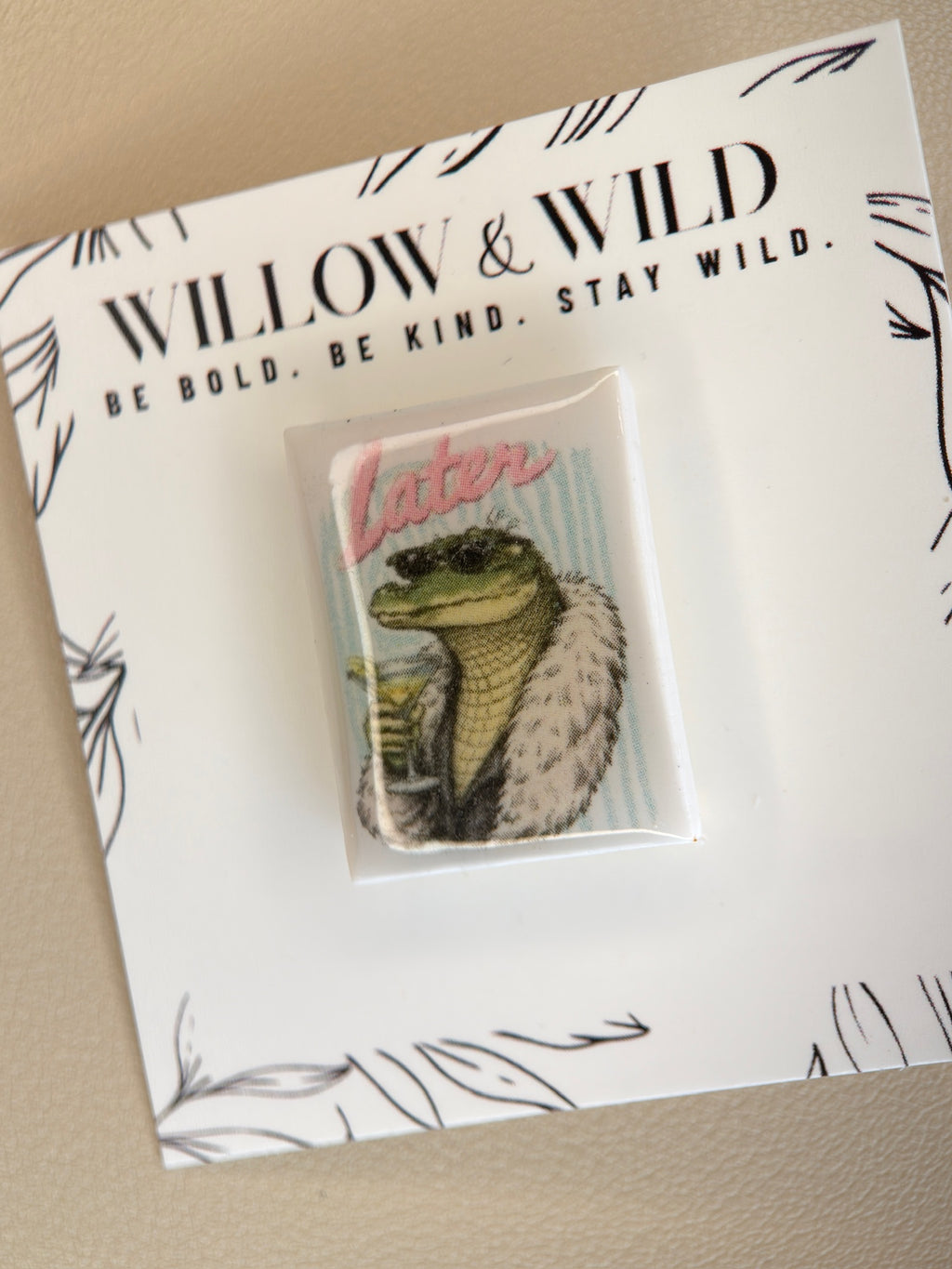 Later Gator Art Pin