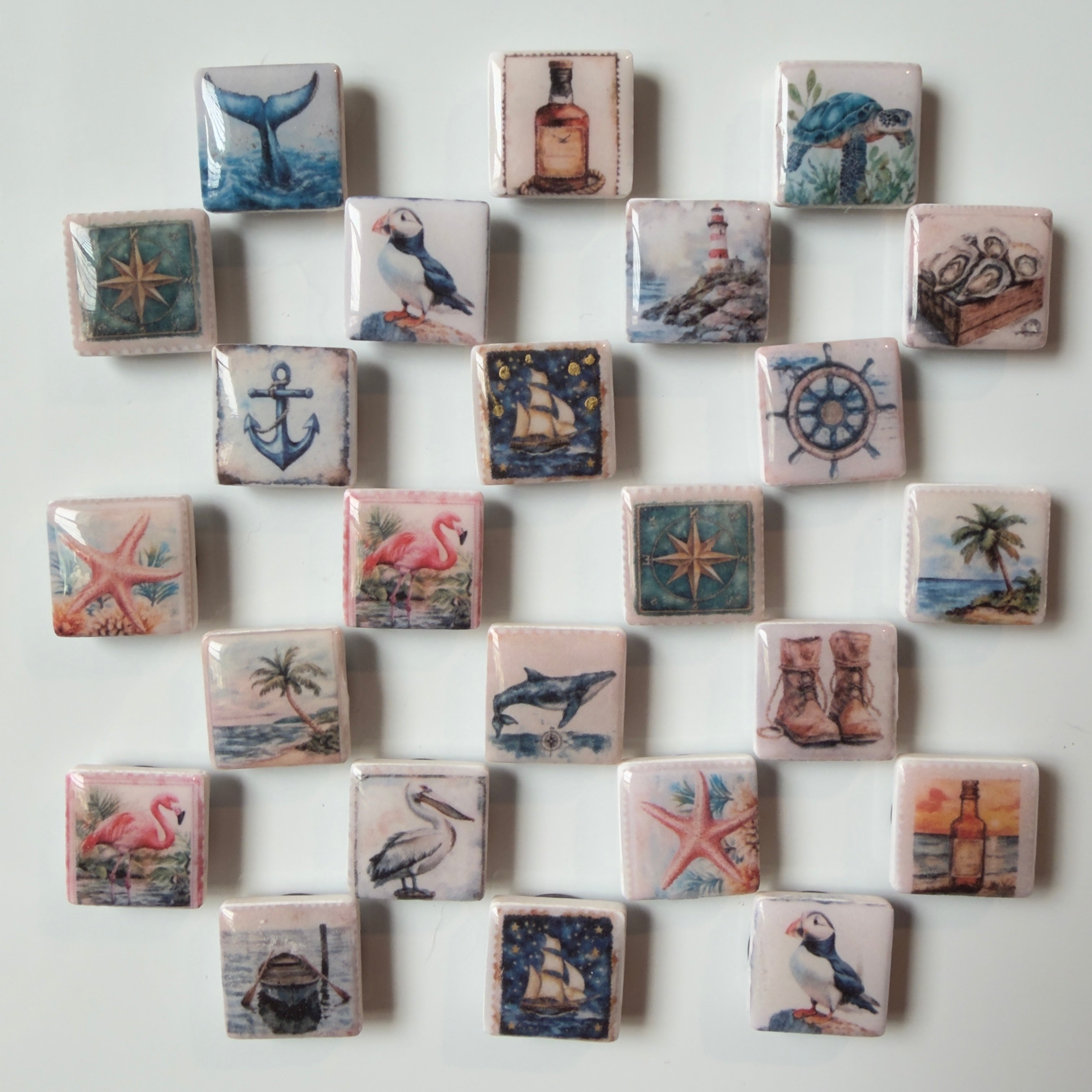 Lost at Sea Mini Magnet Set - Set of 5