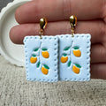 Lemon Grove Stamp Dangle Earrings