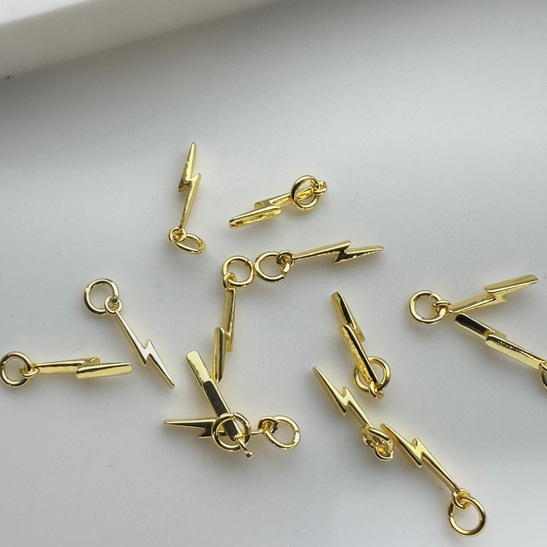 Gold Lightning Bolt Charm