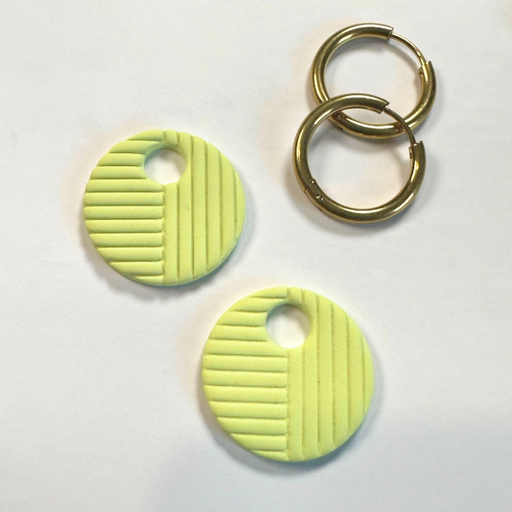 Modern Limes Round Hoop Charms