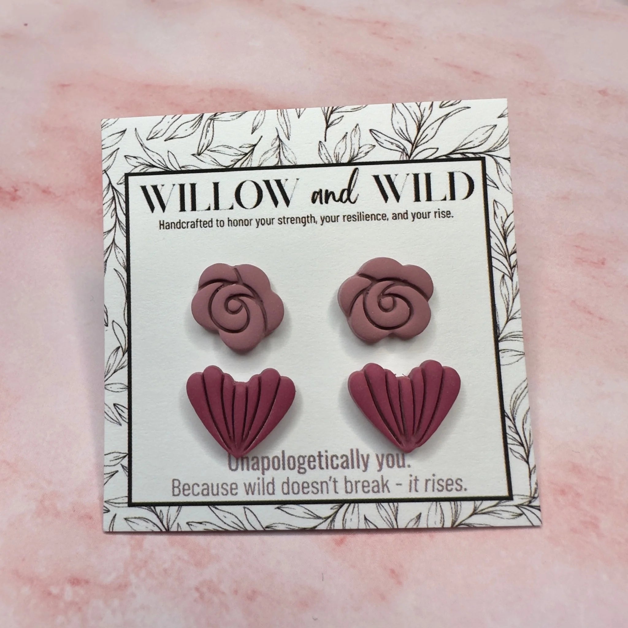 Modern Romance Stud Set - Pink Blooms