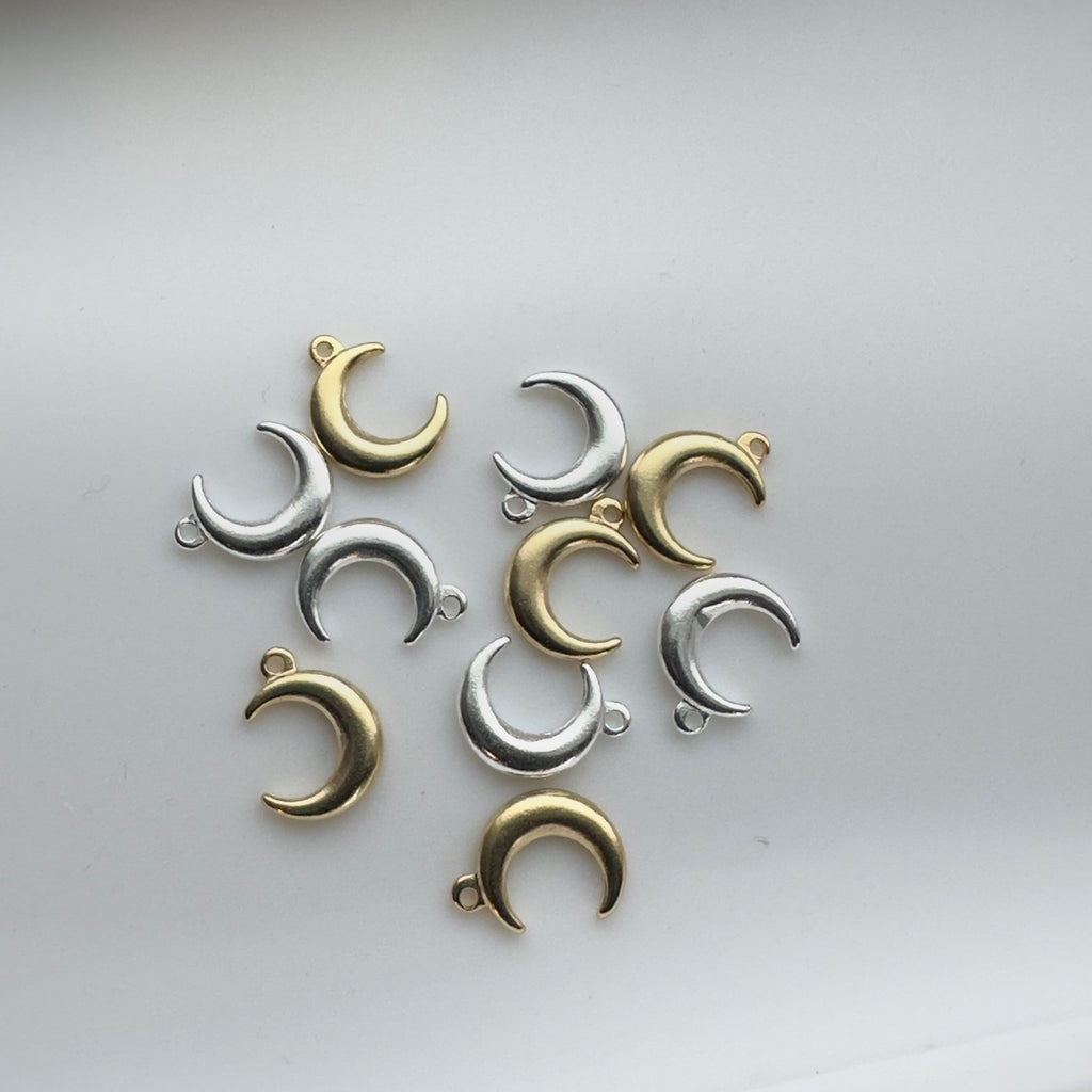 Moon Charms in Stainless Steel