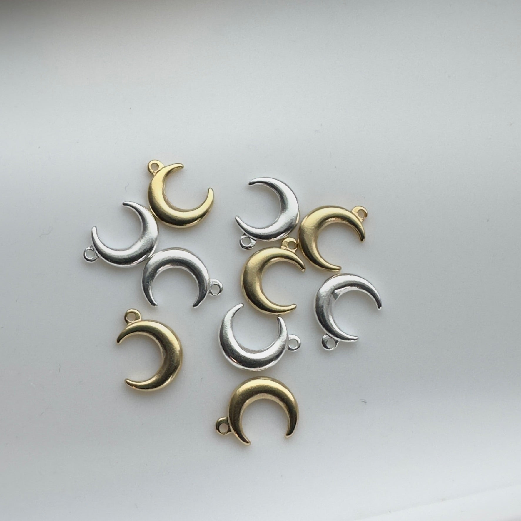 Moon Charms in Stainless Steel