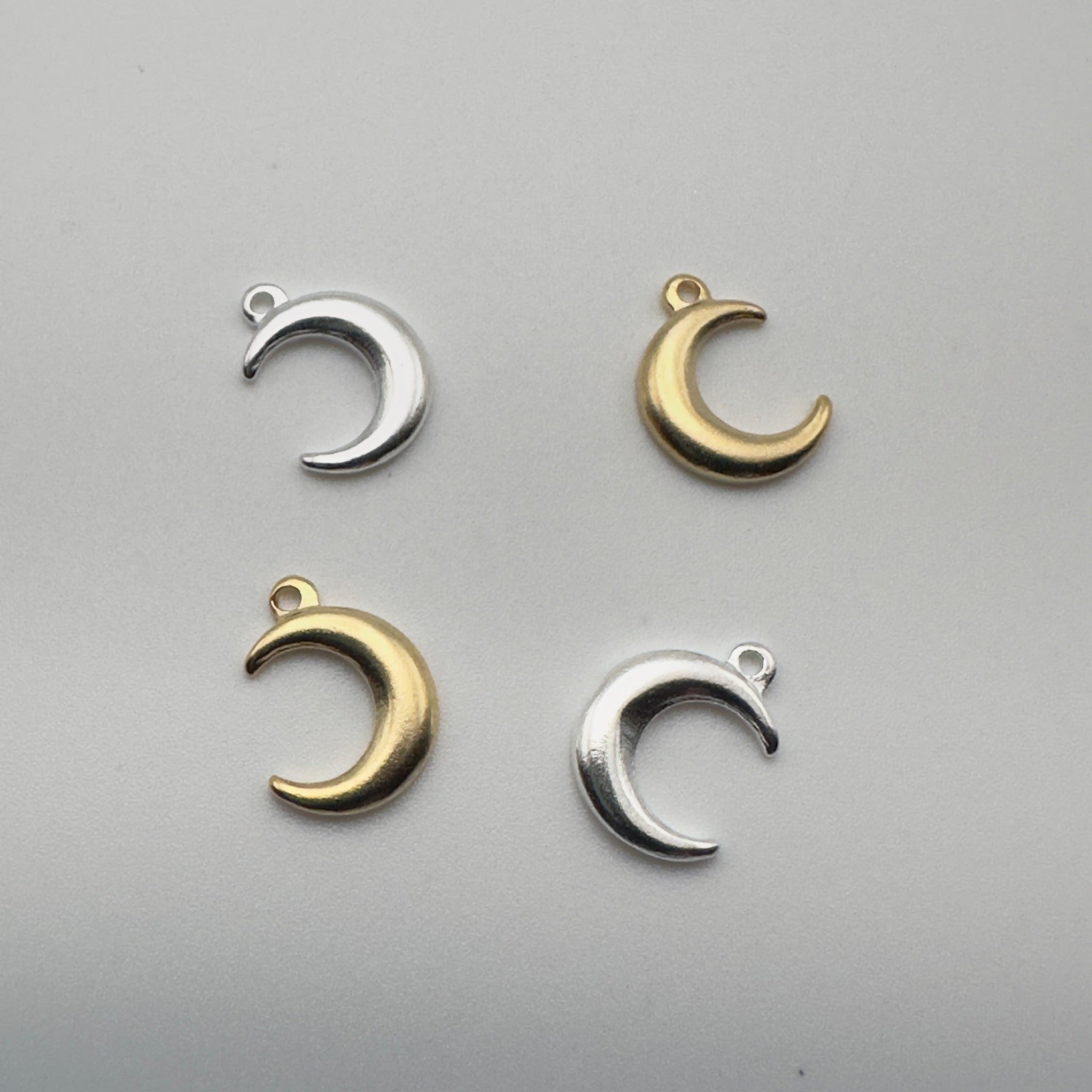Moon Charms in Stainless Steel