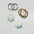 Layered Aqua Hoop Charms