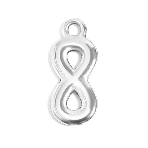 Silver infinity symbol charm