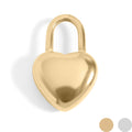 Heart-shaped padlock charm