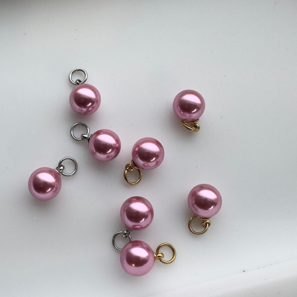 Pink Pearl Charm - PVD