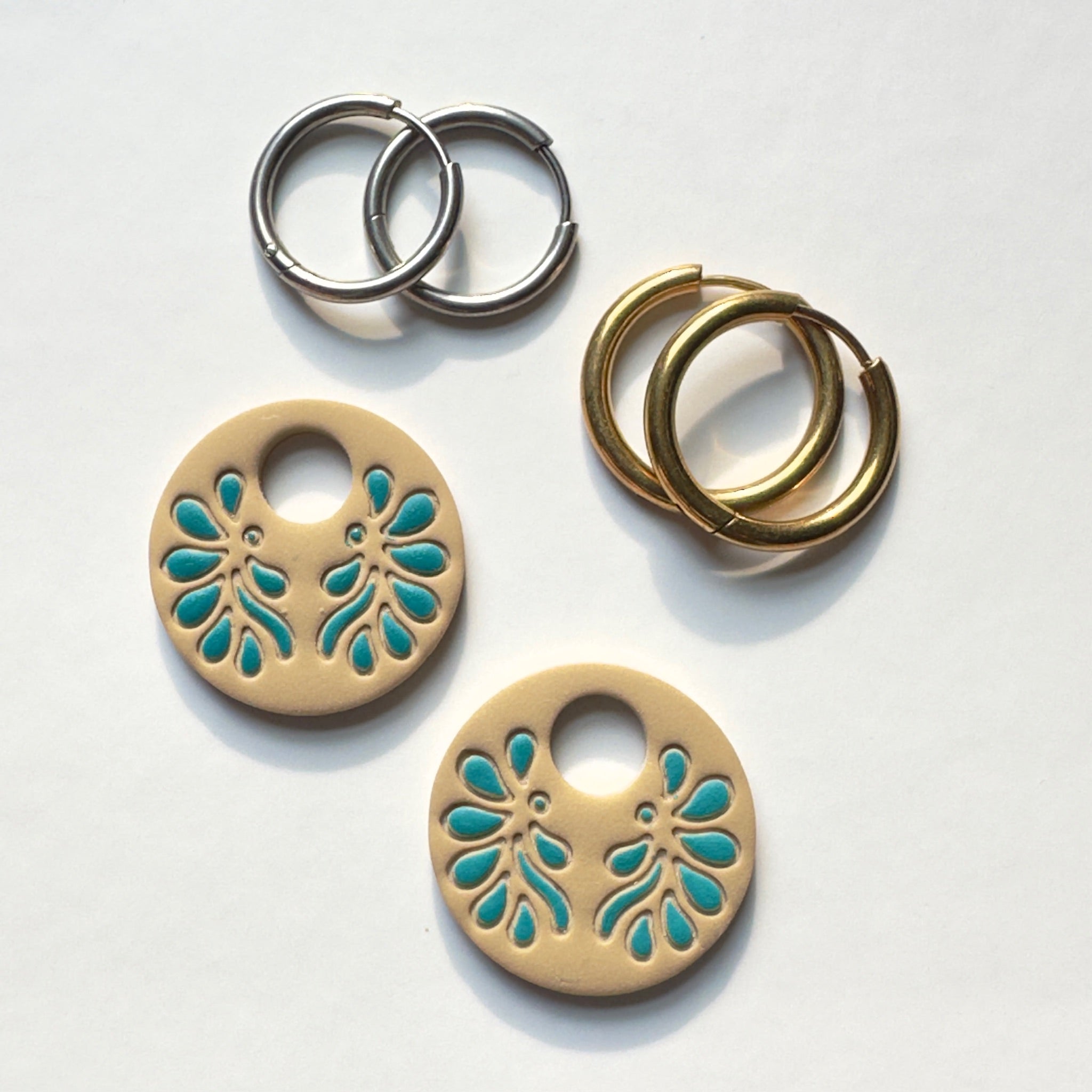 Desert Bloom Round Hoop Charms