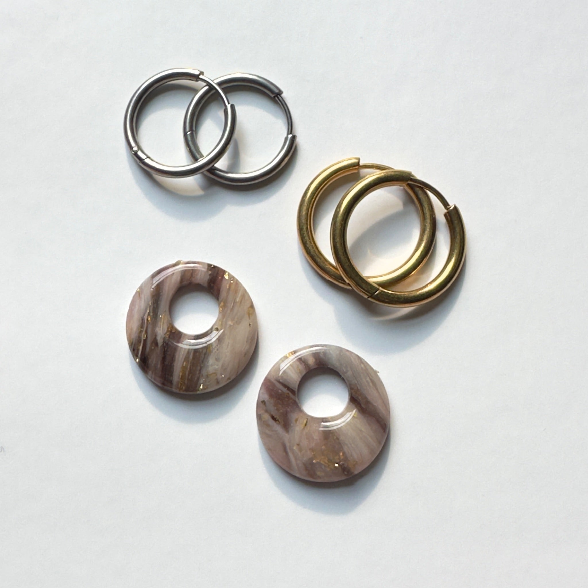 Purple Quartz Wild Orbit Hoop Charms